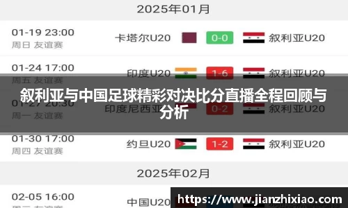 叙利亚与中国足球精彩对决比分直播全程回顾与分析